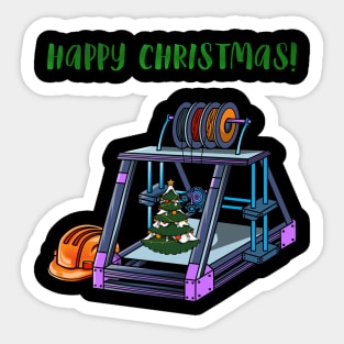 3D Printer #3 Christmas Edition Sticker